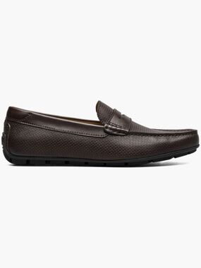 Mens Florsheim Motor Penny Driver Brown Leather, 13411-200